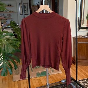 Zara maroon knit top